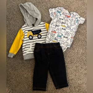 Carters 9 months construction outfit